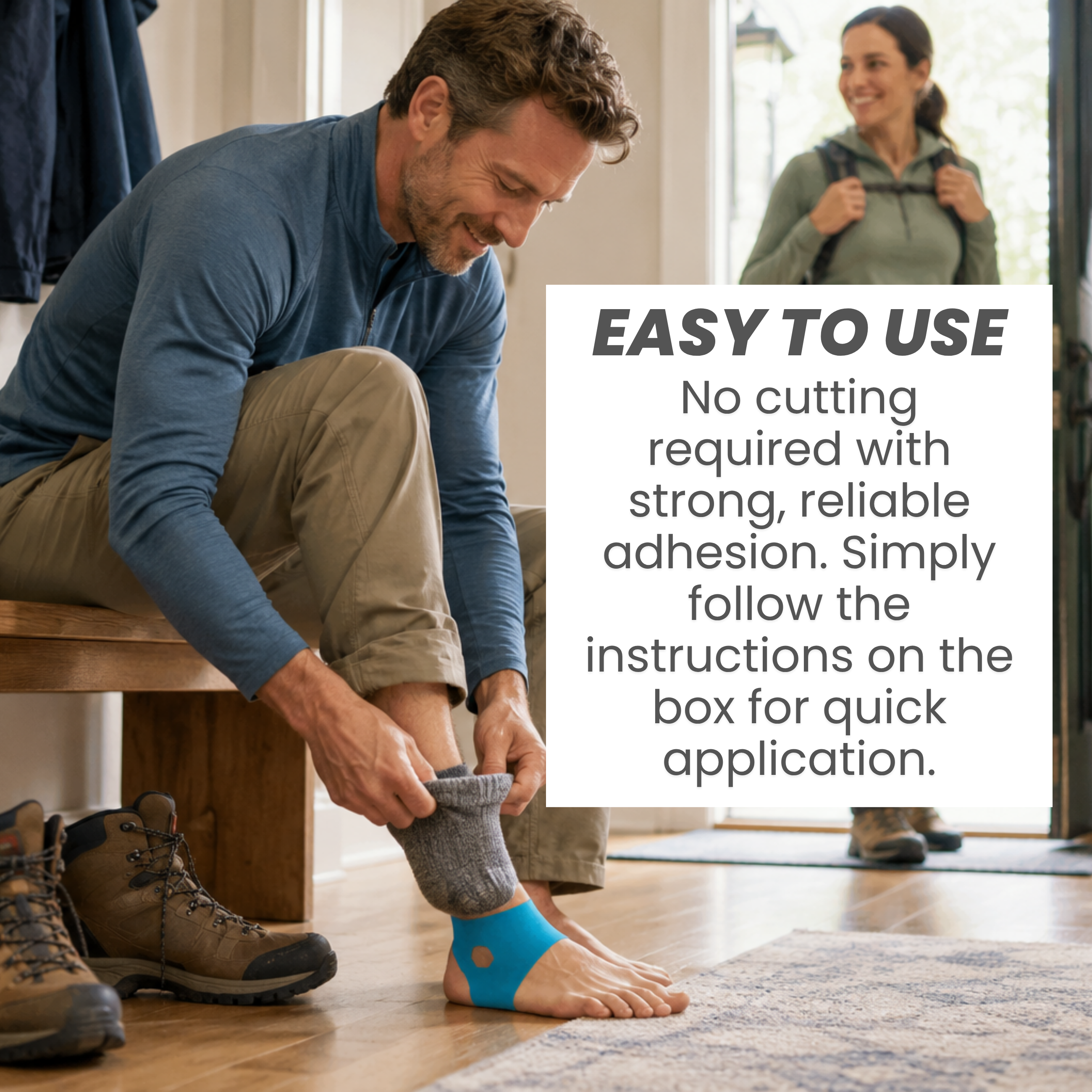 Tape N Go Precut Kinesiology Tape for Ankle Support, 12 Pack
