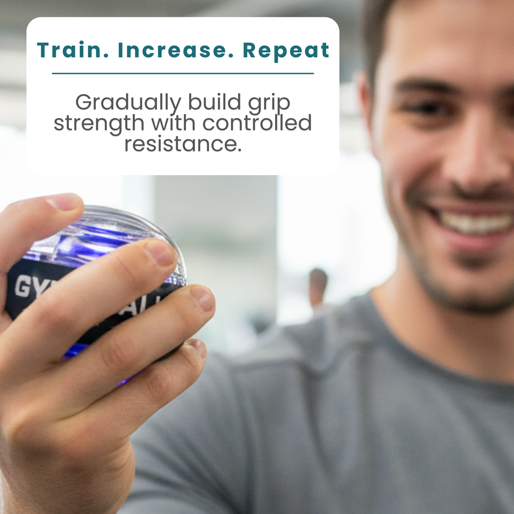 MoveWell Co Gyro Ball Wrist Strengthener – Auto-Start Hand Exerciser, Grip Strength Trainer, Forearm & Finger Strengthening Device, Self-Powered Resistance Ball