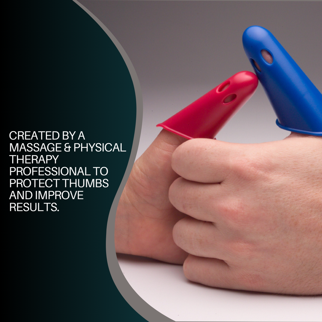 Thumbsavers Advance Massage Tool for Deep Tissue and Trigger Point Massage – Thumb and Joint Support for Massage Therapists, Chiropractors and Physical Therapists with Improved Venting and Sensitive Tip – Hand Protection Aid (Available in Small and Large)