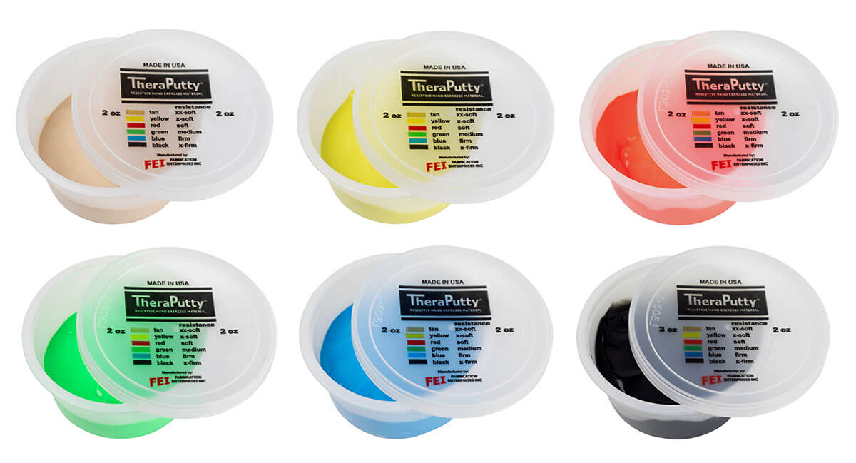 CanDo Theraputty Standard Exercise, Physical and Occupational Therapy Putty. 6 Piece Set Is Great For Rehabilitation Clinics, Hospitals, Physical and Occupational Therapy Practices and Home Use. Sets Offer Bulk Discounts.