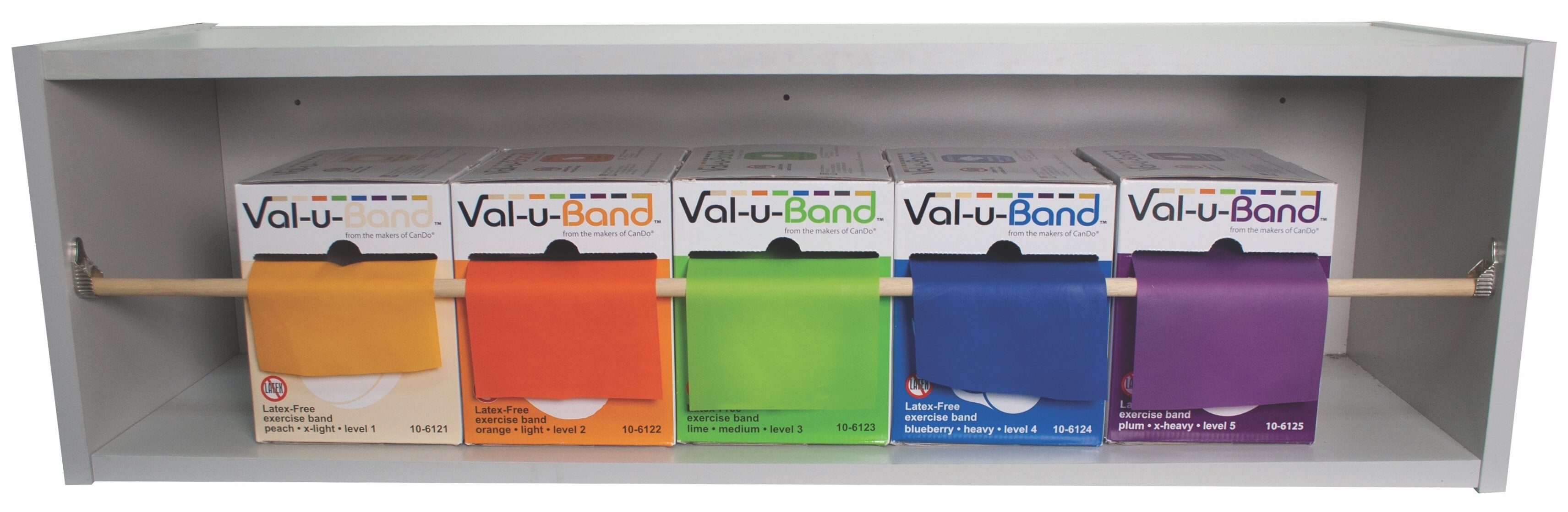 Val U Band Latex Free Exercise Bands - 5 Foot Strips, 50 & 100 Yard Rolls - CanDo