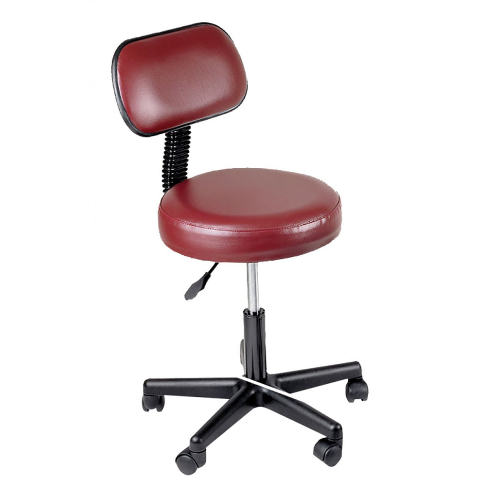 CanDo Pneumatic Rolling Swivel Stool - With/Without Backrest