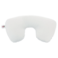 White U-shaped travel core cervical pillow on a white background